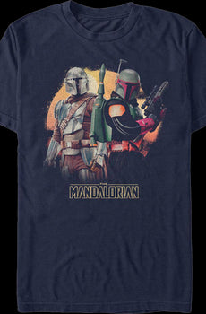 Din Djarin And Boba Fett The Mandalorian Star Wars T-Shirt