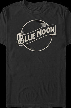 Distressed Black Logo Blue Moon T-Shirt