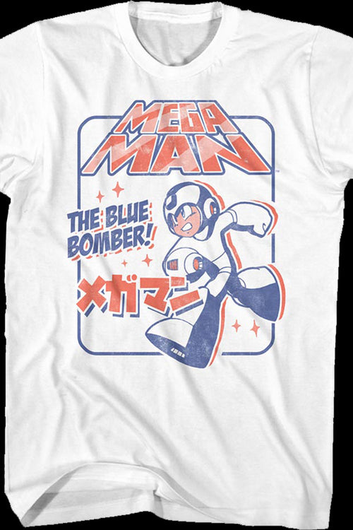 Distressed Blue Bomber Mega Man T-Shirtmain product image