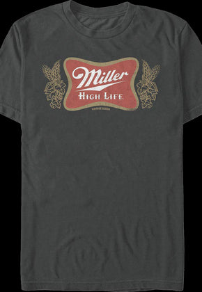Distressed Charcoal Logo Miller High Life T-Shirt