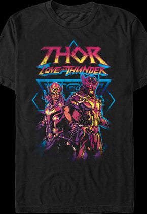 Distressed Duo Thor Love And Thunder Marvel Comics T-Shirt