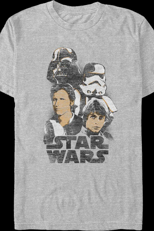 Distressed Heroes And Villains Star Wars T-Shirtmain product image