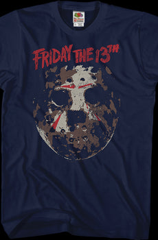 Distressed Hockey Mask Friday the 13th T-Shirt