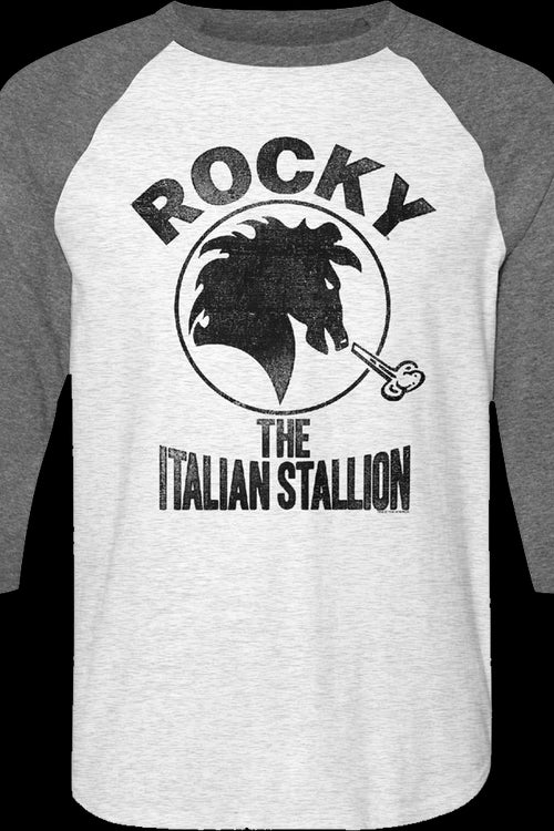 Distressed Italian Stallion Logo Rocky Raglan Baseball Shirtmain product image
