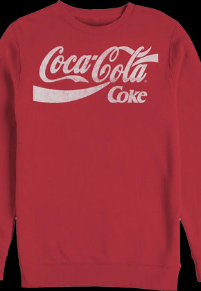 Distressed Logo Coca-Cola Sweatshirt