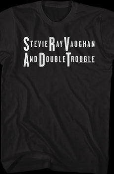 Distressed Logo Stevie Ray Vaughan And Double Trouble T-Shirt