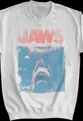 Distressed Movie Poster Jaws Sweatshirt