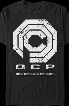 Distressed OCP Logo Robocop T-Shirt