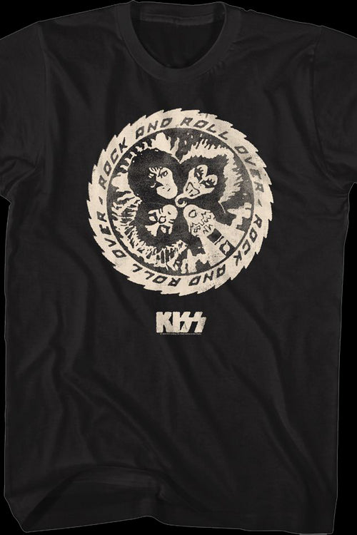Distressed Rock and Roll Over KISS T-Shirtmain product image
