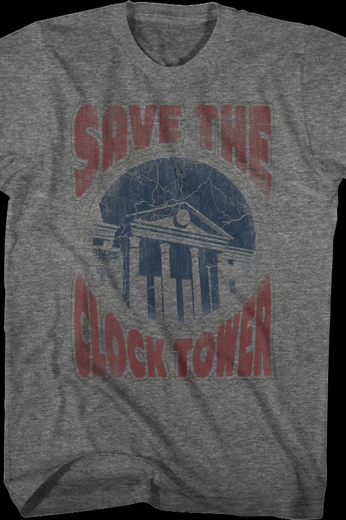 Distressed Save The Clock Tower Back To The Future Shirtmain product image