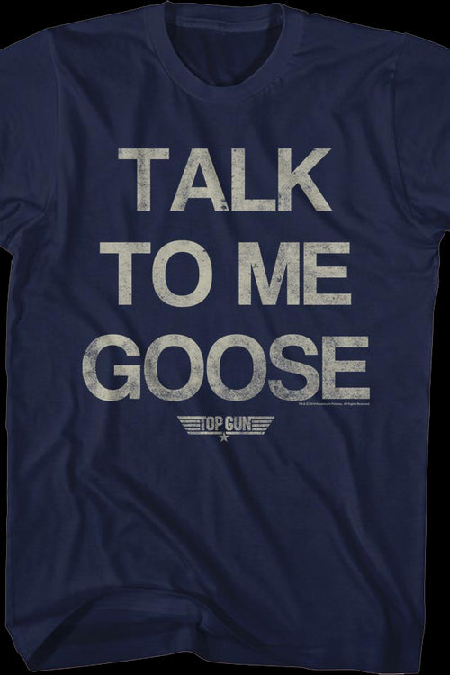 Distressed Talk To Me Goose Top Gun T-Shirtmain product image