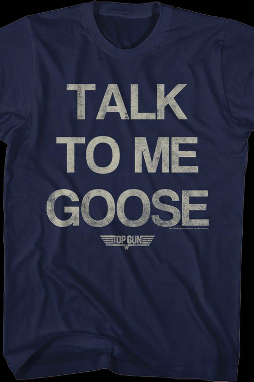 Distressed Talk To Me Goose Top Gun T-Shirtmain product image