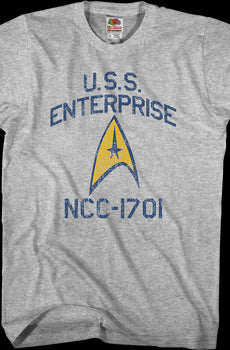 Distressed USS Enterprise Star Trek T-Shirt