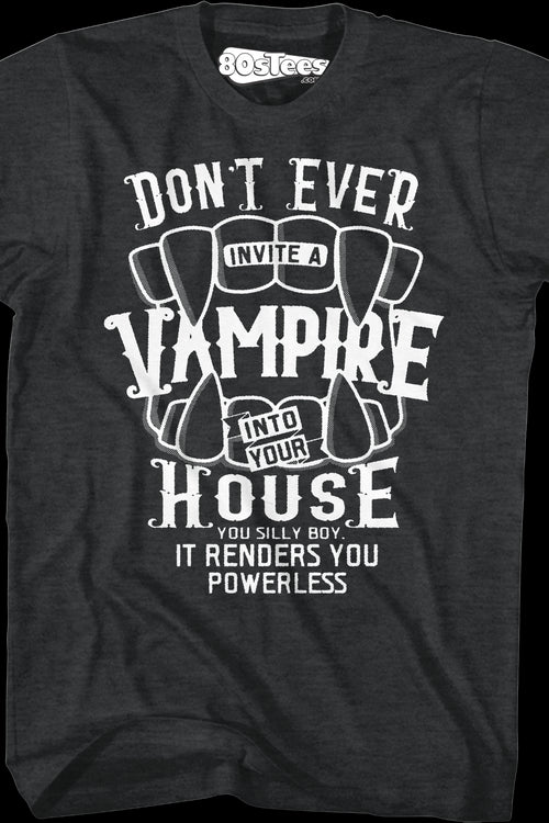 Don't Ever Invite A Vampire Into Your House Lost Boys T-Shirtmain product image