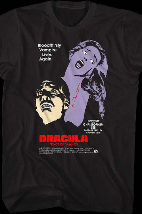 Dracula Prince Of Darkness Graphic Poster Hammer Films T-Shirtmain product image