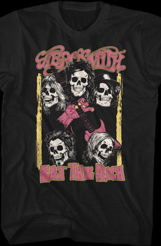 Eat The Rich Aerosmith Black T-Shirt