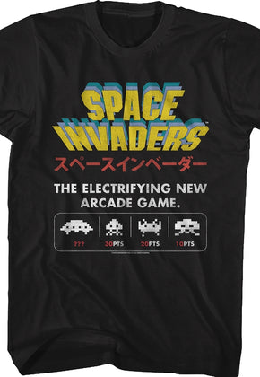 Electrifying New Arcade Game Space Invaders T-Shirt
