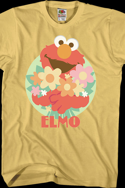 Elmo With Flowers Sesame Street T-Shirtmain product image