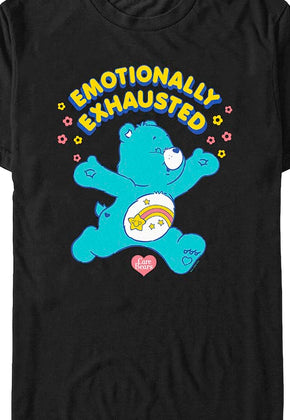 Black Emotionally Exhausted Care Bears T-Shirt