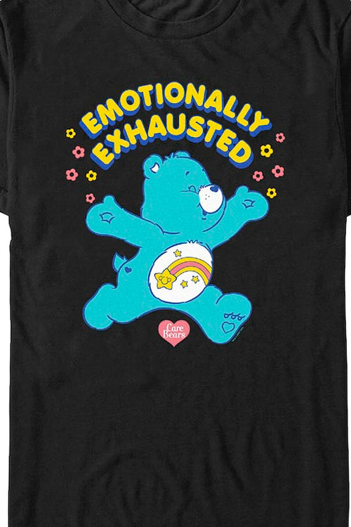Black Emotionally Exhausted Care Bears T-Shirtmain product image