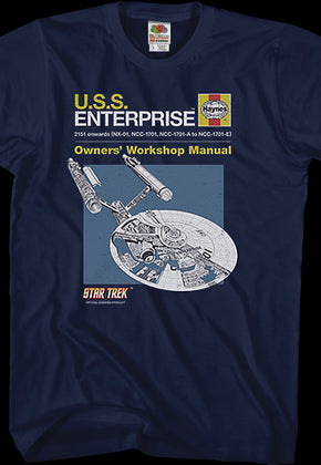 Enterprise Owners' Workshop Manual Star Trek T-Shirt