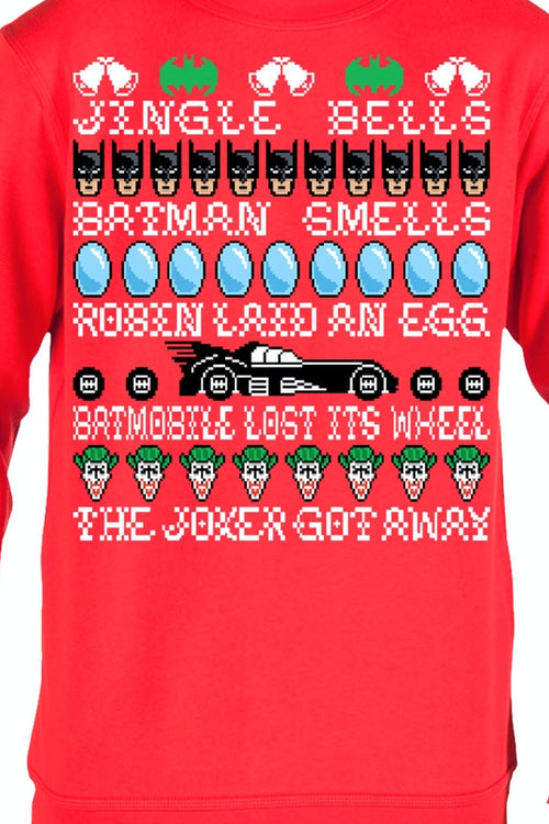 Faux Ugly Batman Smells Christmas Sweatermain product image