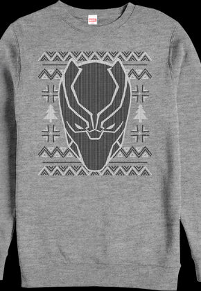 Faux Ugly Black Panther Christmas Sweater Marvel Comics Sweatshirt
