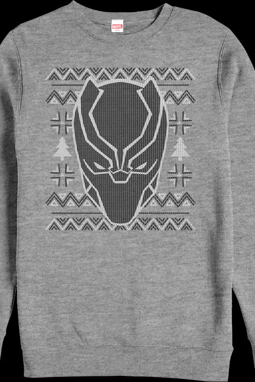 Faux Ugly Black Panther Christmas Sweater Marvel Comics Sweatshirtmain product image