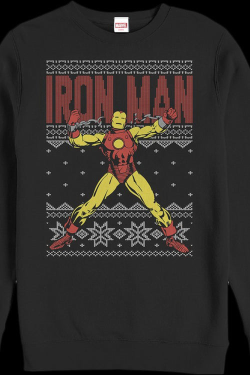 Faux Ugly Iron Man Christmas Sweatermain product image