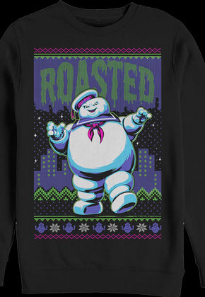 Faux Ugly Stay Puft Marshmallow Man Ghostbusters Christmas Sweatshirt