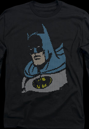 Faux Ugly Sweater Batman Long Sleeve Shirt