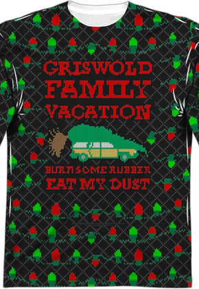 Faux Ugly Sweater Christmas Vacation Long Sleeve Tee
