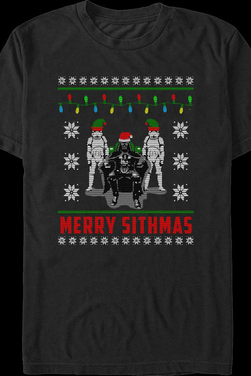 Festive Empire Faux Ugly Christmas Sweater Star Wars T-Shirtmain product image