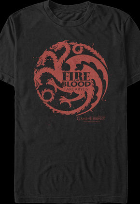 Fire And Blood Game Of Thrones T-Shirt