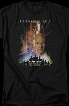 First Contact Poster Star Trek T-Shirt