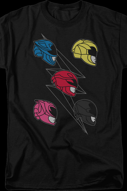 Five Helmets Mighty Morphin Power Rangers T-Shirtmain product image