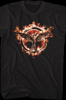 Flaming Mockingjay Hunger Games T-Shirt