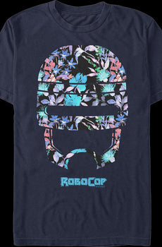 Floral Helmet Robocop T-Shirt