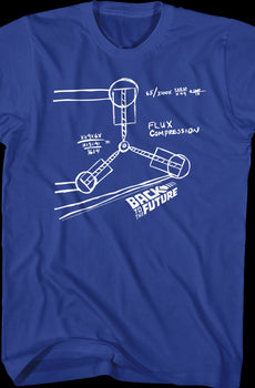 Flux Capacitor Sketch Back To The Future T-Shirt
