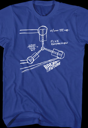 Flux Capacitor Sketch Back To The Future T-Shirt