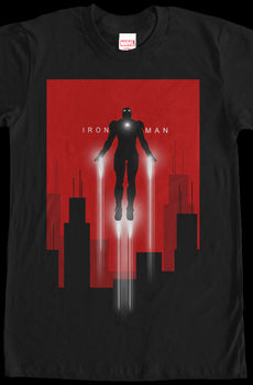 Flying Silhouette Iron Man T-Shirt