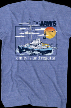 Front & Back Amity Island Regatta Jaws T-Shirt