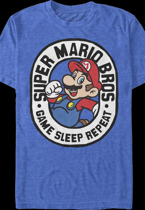 Game Sleep Repeat Super Mario Bros. Nintendo T-Shirt