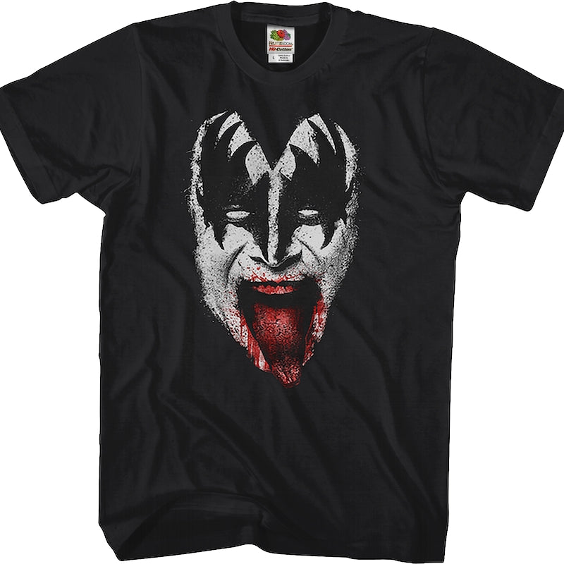 ミュージシャン KISS Official T-SHIRT Gene Simmons LSize KISS Gene Simmons Tongue Out Demon Rock Band Womens M T