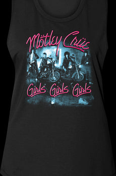 Ladies Girls Girls Girls Motley Crue Muscle Tank Top