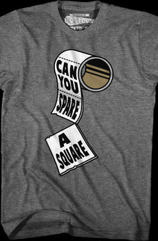 Gray Can You Spare A Square Seinfeld T-Shirt