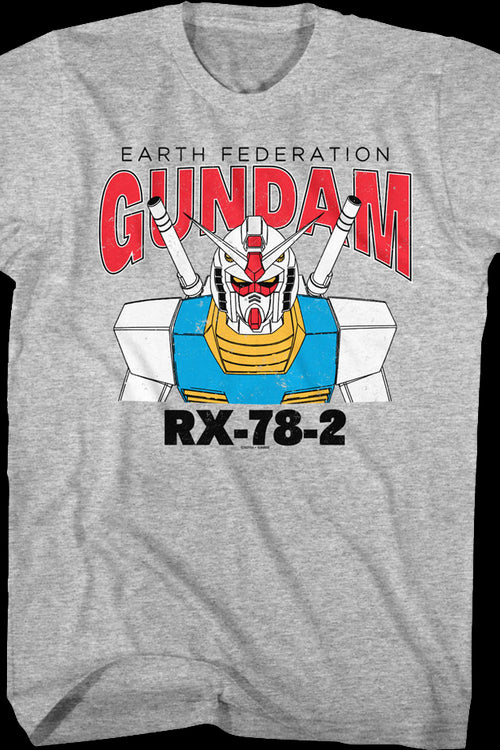 Gray Heather Earth Federation Gundam T-Shirtmain product image