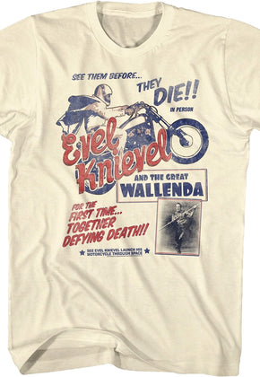 Great Wallenda and Evel Knievel T-Shirt