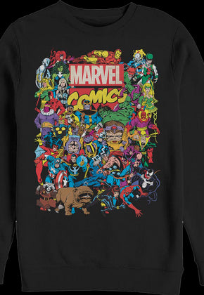 Greatest Characters Collage Marvel Comics Sweatshirt