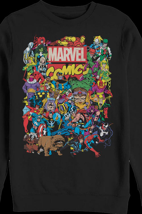 Greatest Characters Collage Marvel Comics Sweatshirtmain product image